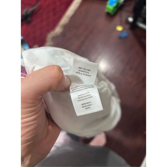 Rails Martina Avila Multicolored Stripe Magenta Mini Dress Size XS Linen Rayon - Picture 8 of 11